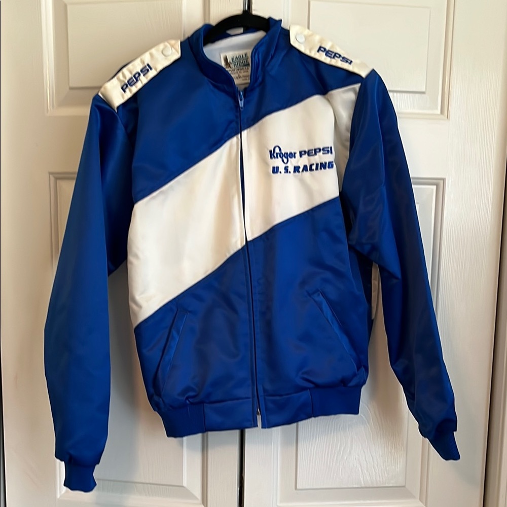 Vintage Pepsi/Kroger U.S. Racing blue and white jacket